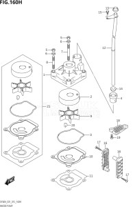 06002F-510001 (2005) 60hp E01 E40-Gen. Export 1 - Costa Rica (DF60A  DF60AQH  DF60ATH) DF60A drawing WATER PUMP (DF60A:E40)