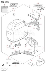 DF175TG From 17502F-410001 (E03)  2014 drawing ENGINE COVER (DF175T:E03)