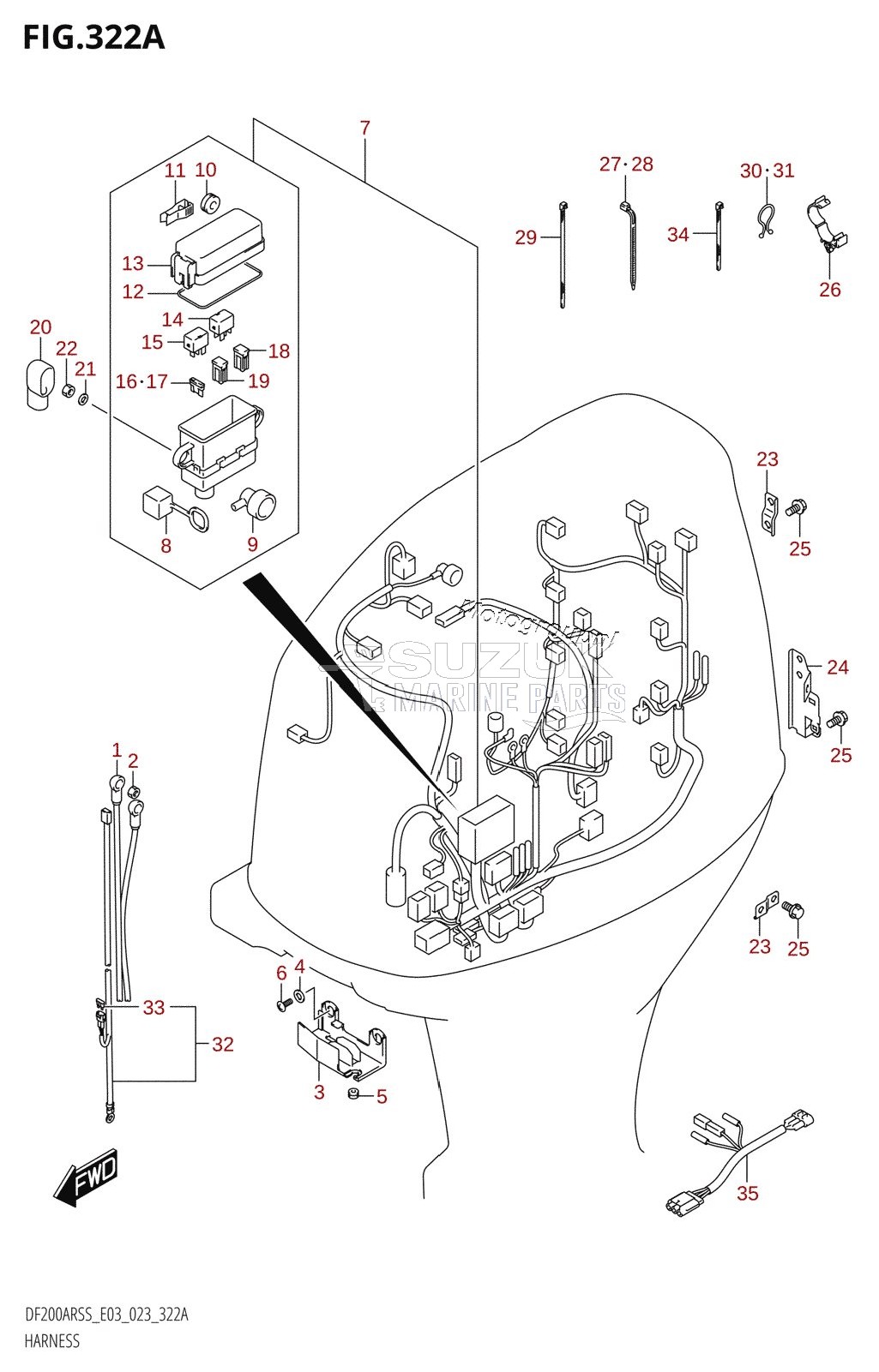 HARNESS (DF200AST,DF200ARSS)