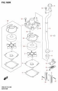 DF60A From 06003F-610001 (E01 E40)  2016 drawing WATER PUMP (DF60AVT:E01)