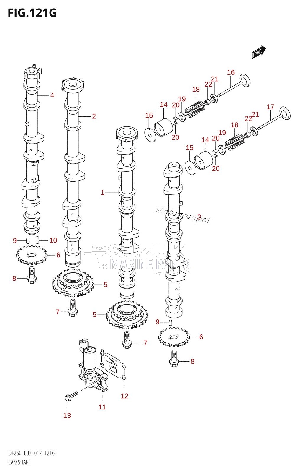 CAMSHAFT (DF250ST:E03)