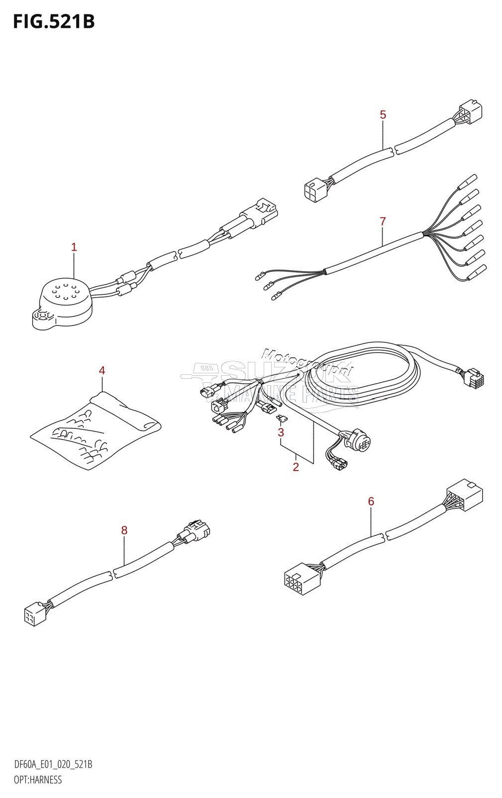 OPT:HARNESS (DF40AQH,DF40ATH,DF50ATH,DF60AQH)