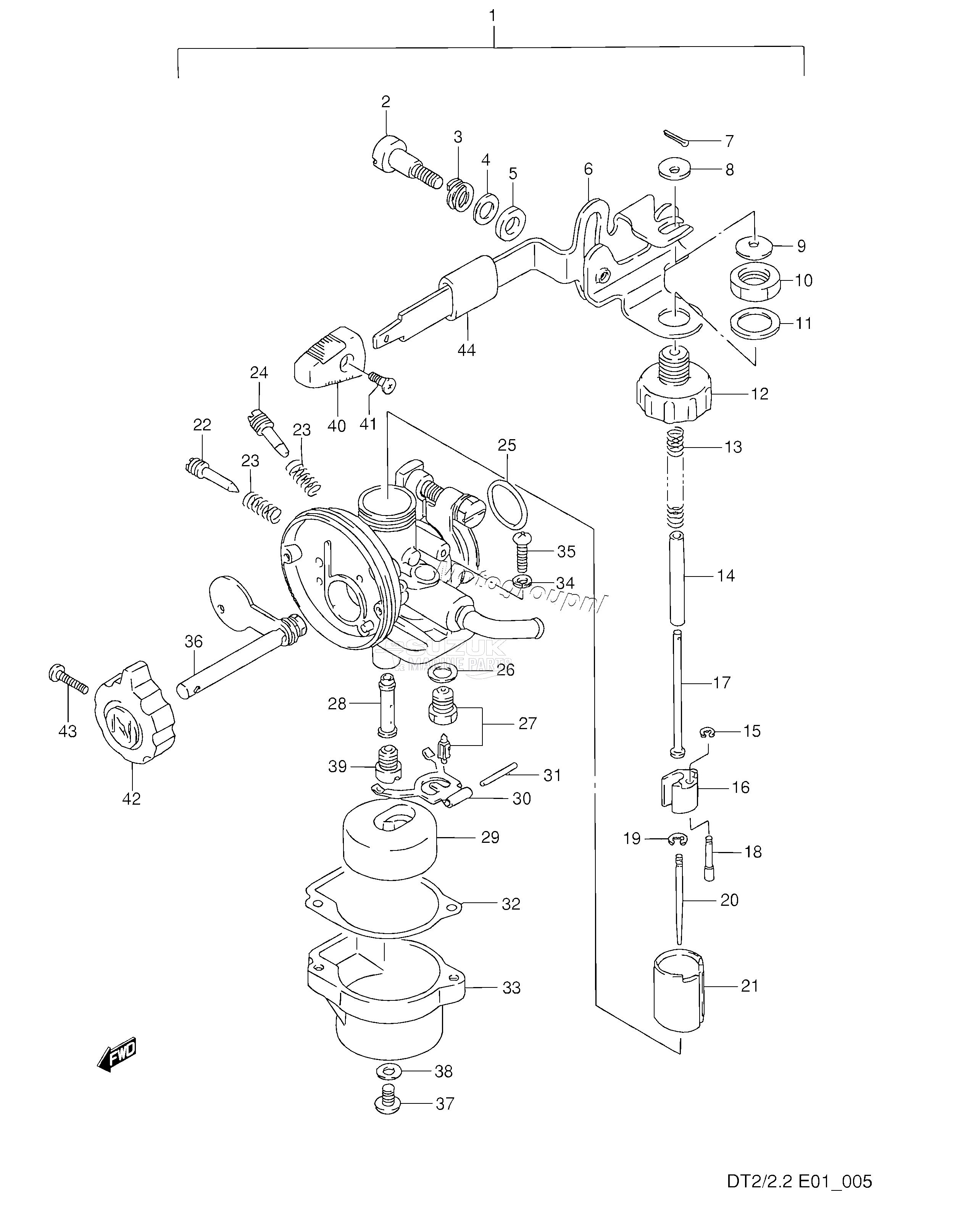 CARBURETOR (DT2 /​ DT2.2,MODEL:90~00)