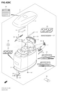 20002F-310001 (2013) 200hp E03-USA (DF200T) DF200 drawing ENGINE COVER (DF225T:E03)