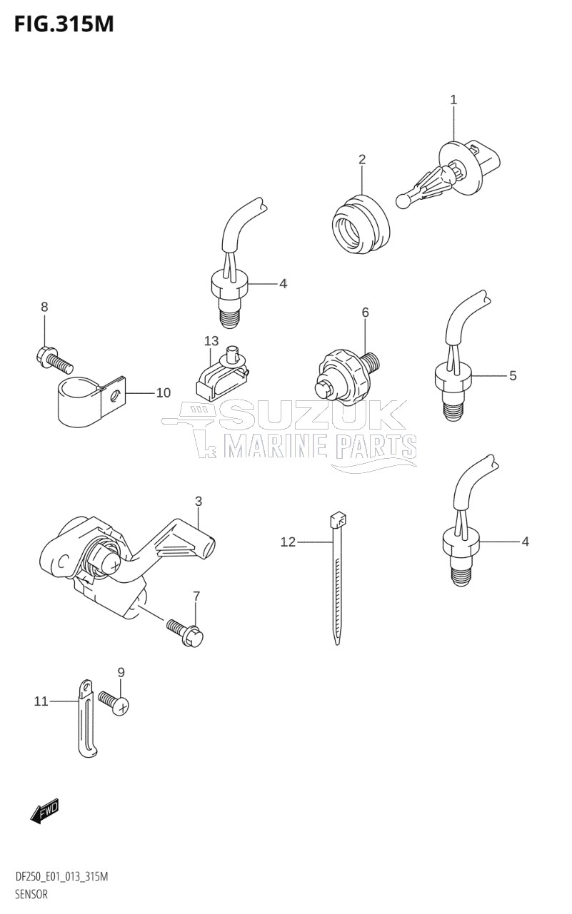 SENSOR (DF250Z:E40)