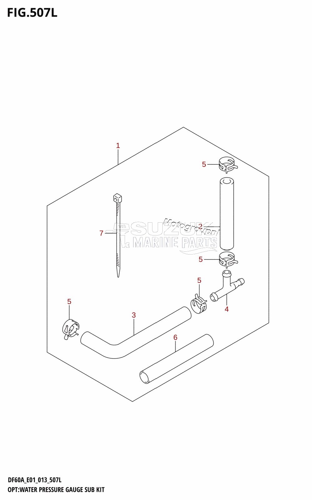 OPT:WATER PRESSURE GAUGE SUB KIT (DF60AQH:E01)