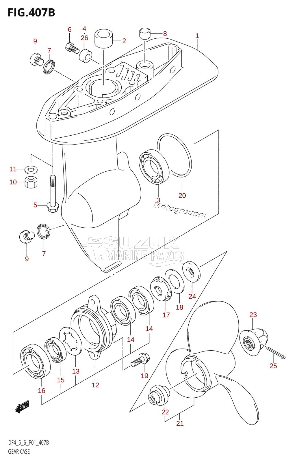 GEAR CASE ((DF4,DF5):(K4,K5,K6,K7,K8,K9,K10,011),DF6)