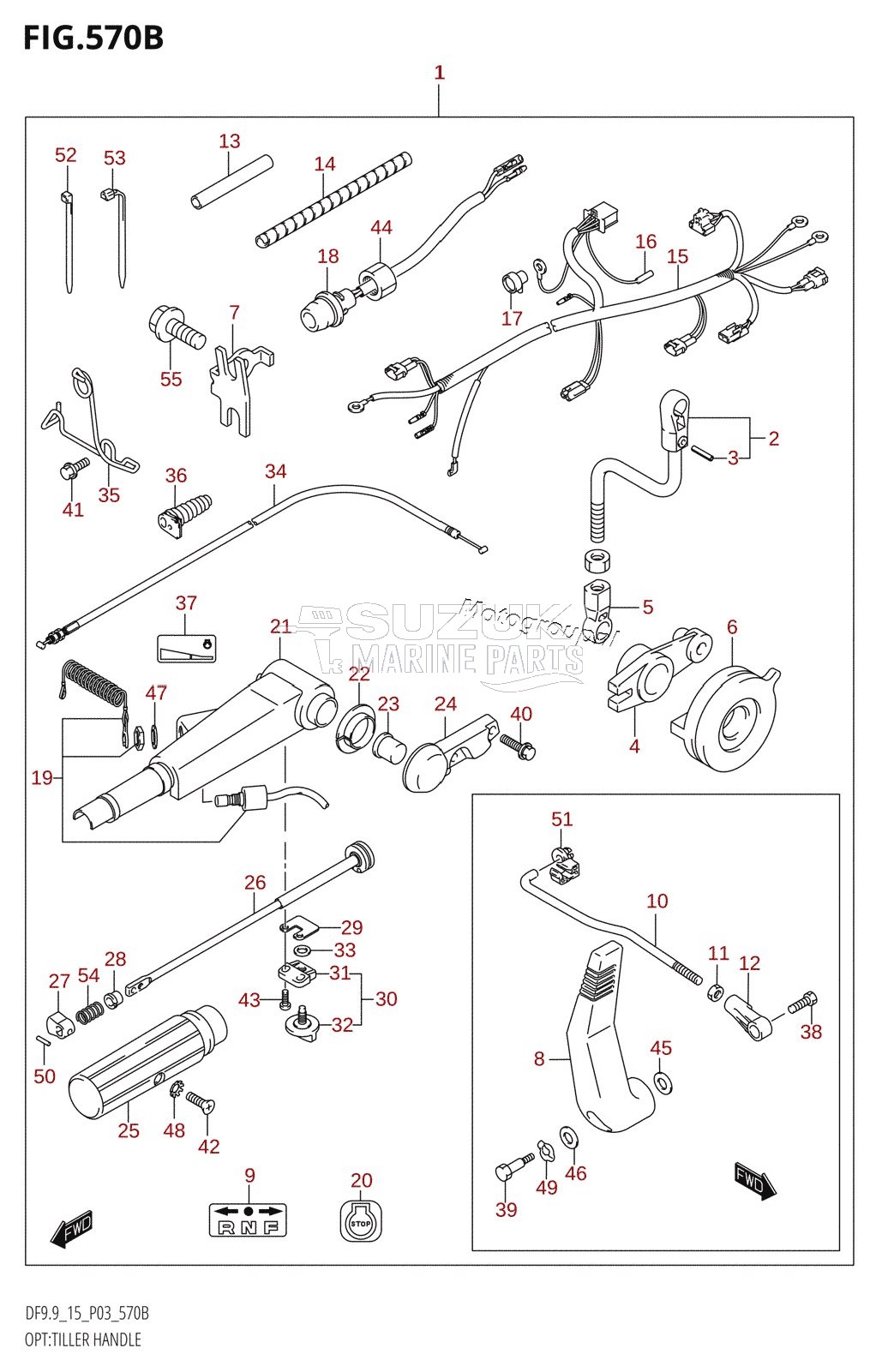 OPT:TILLER HANDLE (DF9.9R:(K5,K6,K7,K8,K9))