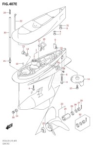 DF225Z From 22503Z-910001 (E01 E40)  2019 drawing GEAR CASE (DF225T,DF250T)