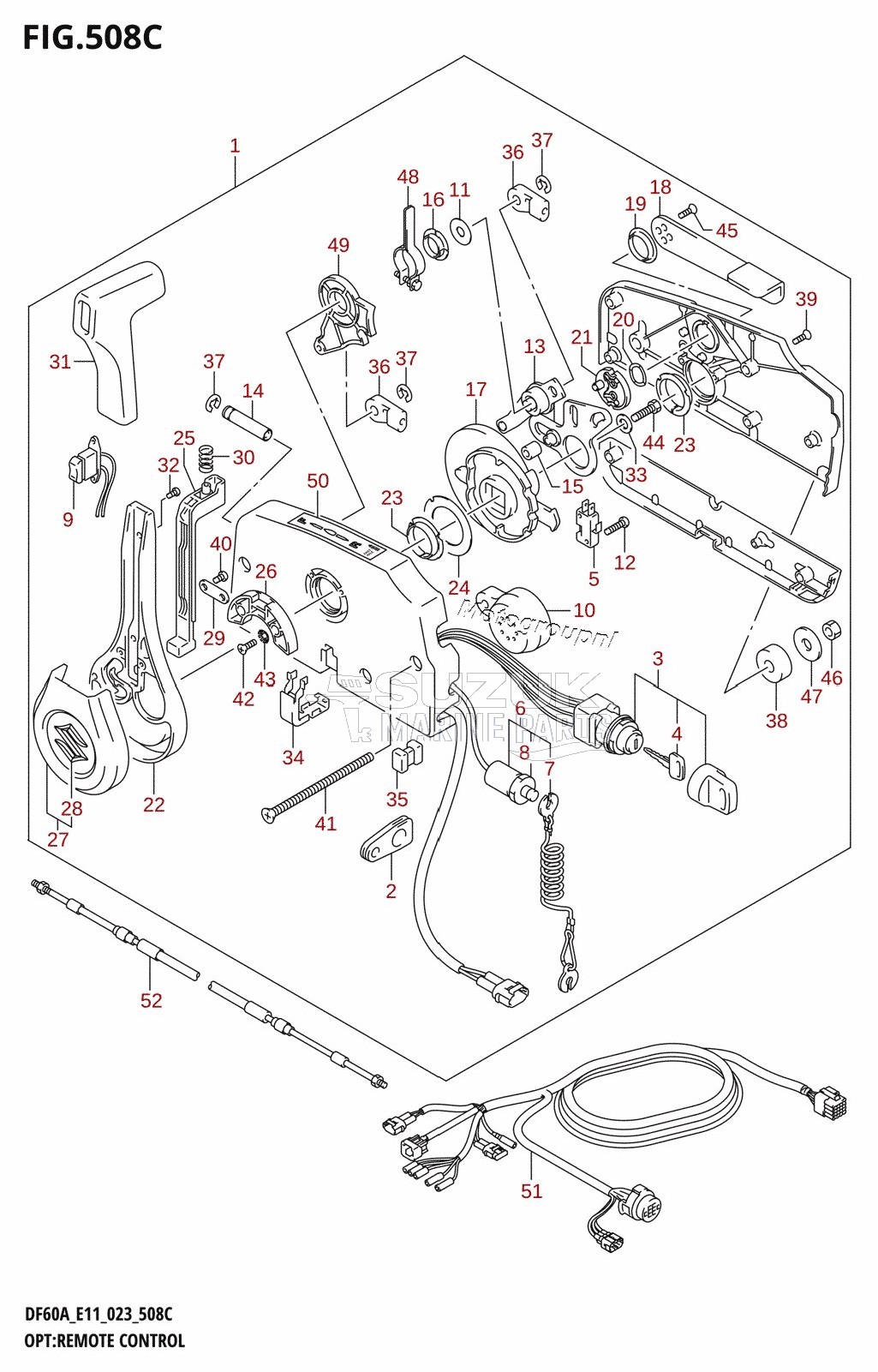 OPT:REMOTE CONTROL ((DF40A:E11,DF40AST:E34,DF50A:E11,DF60A:(E11,E40),DF60AVT:E11,DF40ASVT:E34):022)