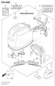 15002Z-610001 (2016) 150hp E03-USA (DF150Z) DF150Z drawing ENGINE COVER (DF150TG:E03)