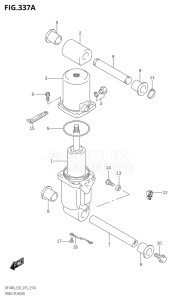 11503Z-510001 (2005) 115hp E03-USA (DF115AZ) DF115AZ drawing TRIM CYLINDER (DF100AT:E03)