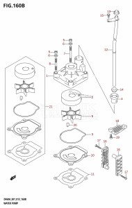 DF60A From 06002F-310001 (E01 E40)  2013 drawing WATER PUMP (DF40AQH:E01)