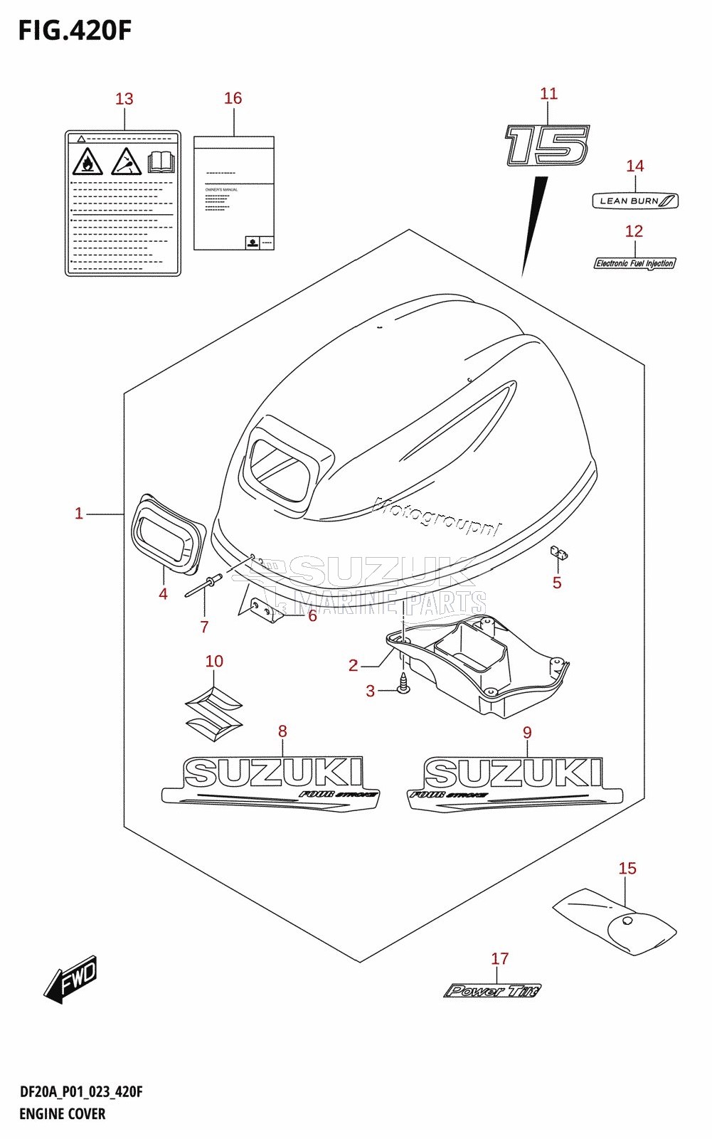 ENGINE COVER ((DF15A,DF15AR,DF15AT):020)