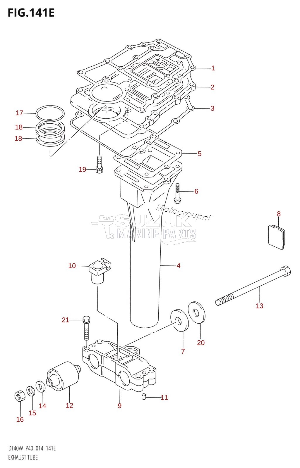 EXHAUST TUBE (DT40WK:P40)