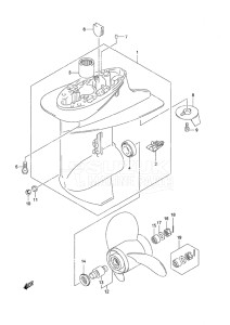 Outboard DF 25 V-Twin drawing Gear Case