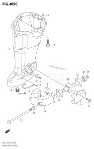 DF25 From 02503F-410001 (E03)  2014 drawing DRIVE SHAFT HOUSING (DF25Q:E03)