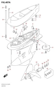 DF250Z From 25003Z-910001 (E40)  2019 drawing GEAR CASE (DF200T:E01)