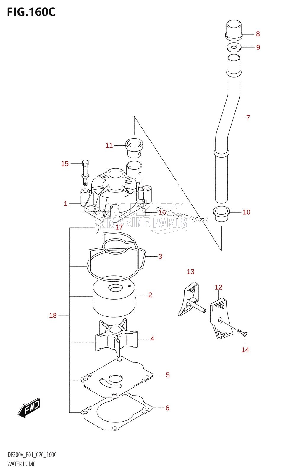 WATER PUMP (DF200AZ:E01)