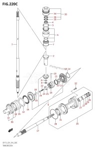 DF175ZG From 17502Z-410001 (E01 E40)  2014 drawing TRANSMISSION (DF150TG:E01)