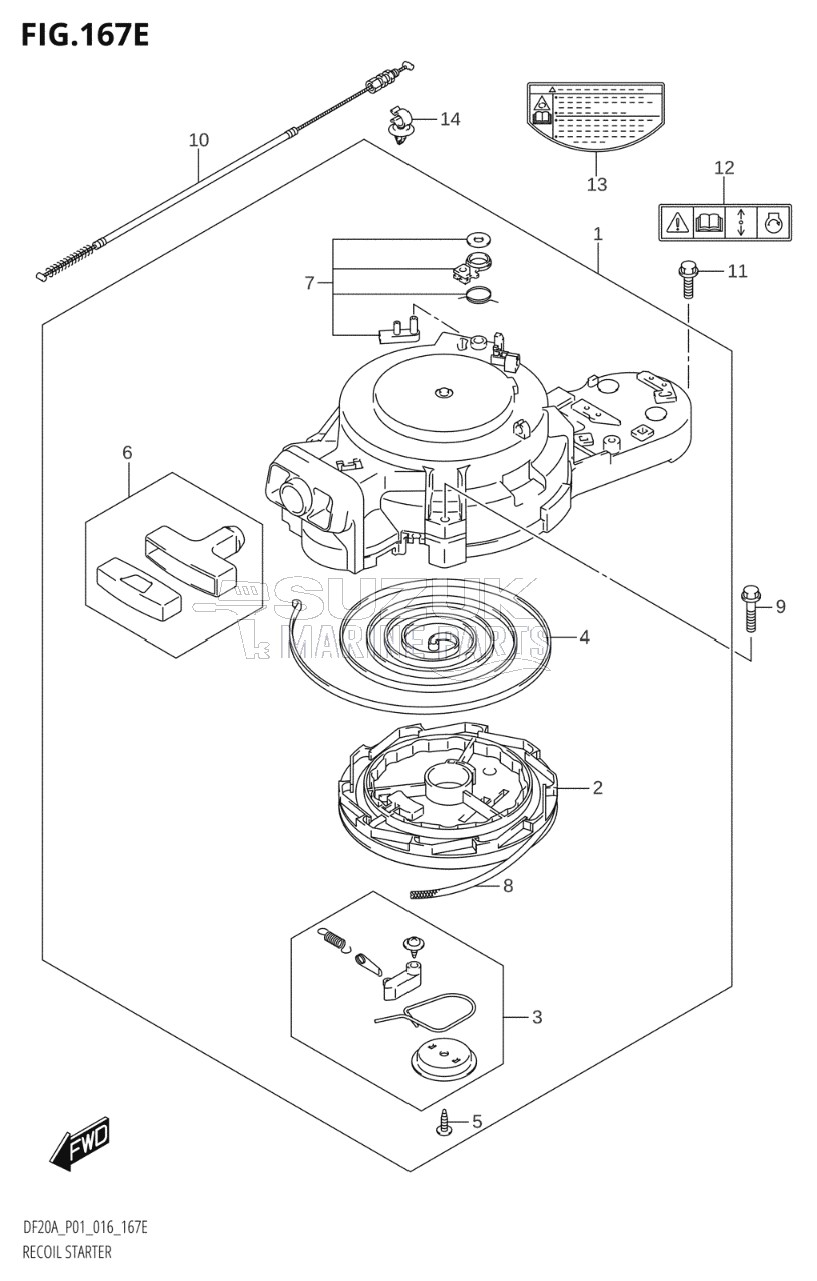 RECOIL STARTER (DF15AR:P01)