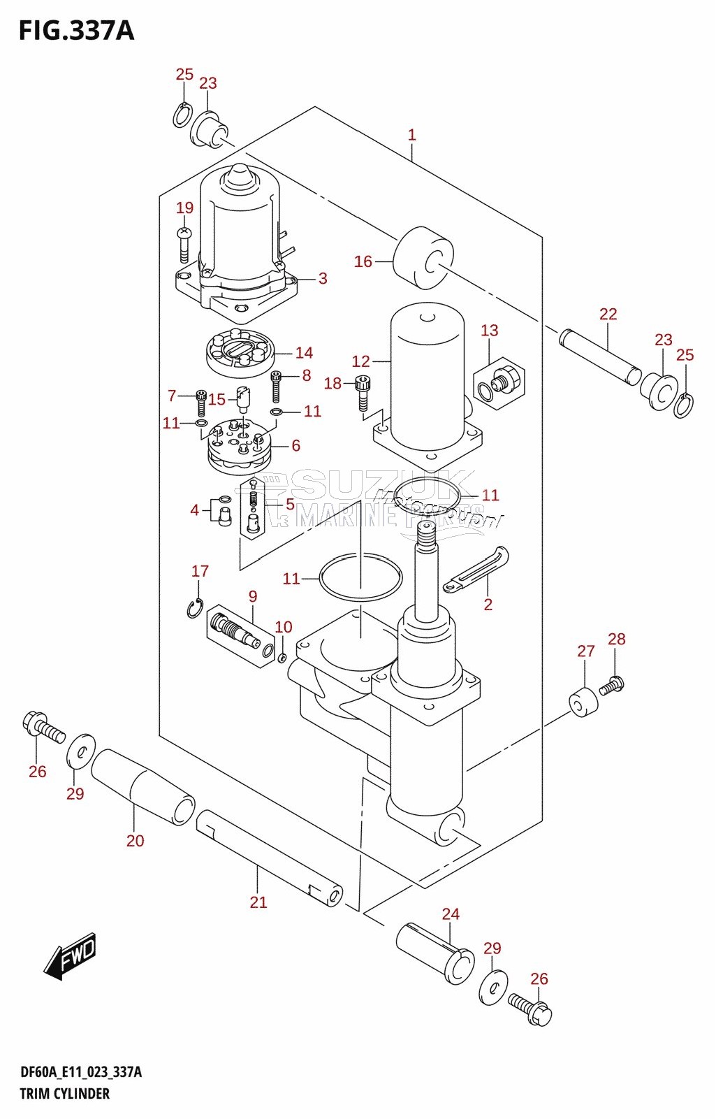 TRIM CYLINDER ((DF40A,DF40ATH,DF50A,DF50ATH):(020,021))