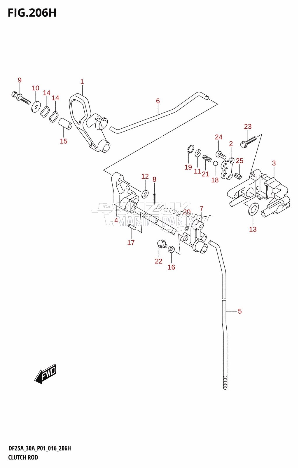 CLUTCH ROD (DF30ATH:P01)