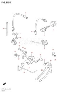 DF150 From 15002F-410001 (E01 E40)  2014 drawing SENSOR (DF175ZG:E40)