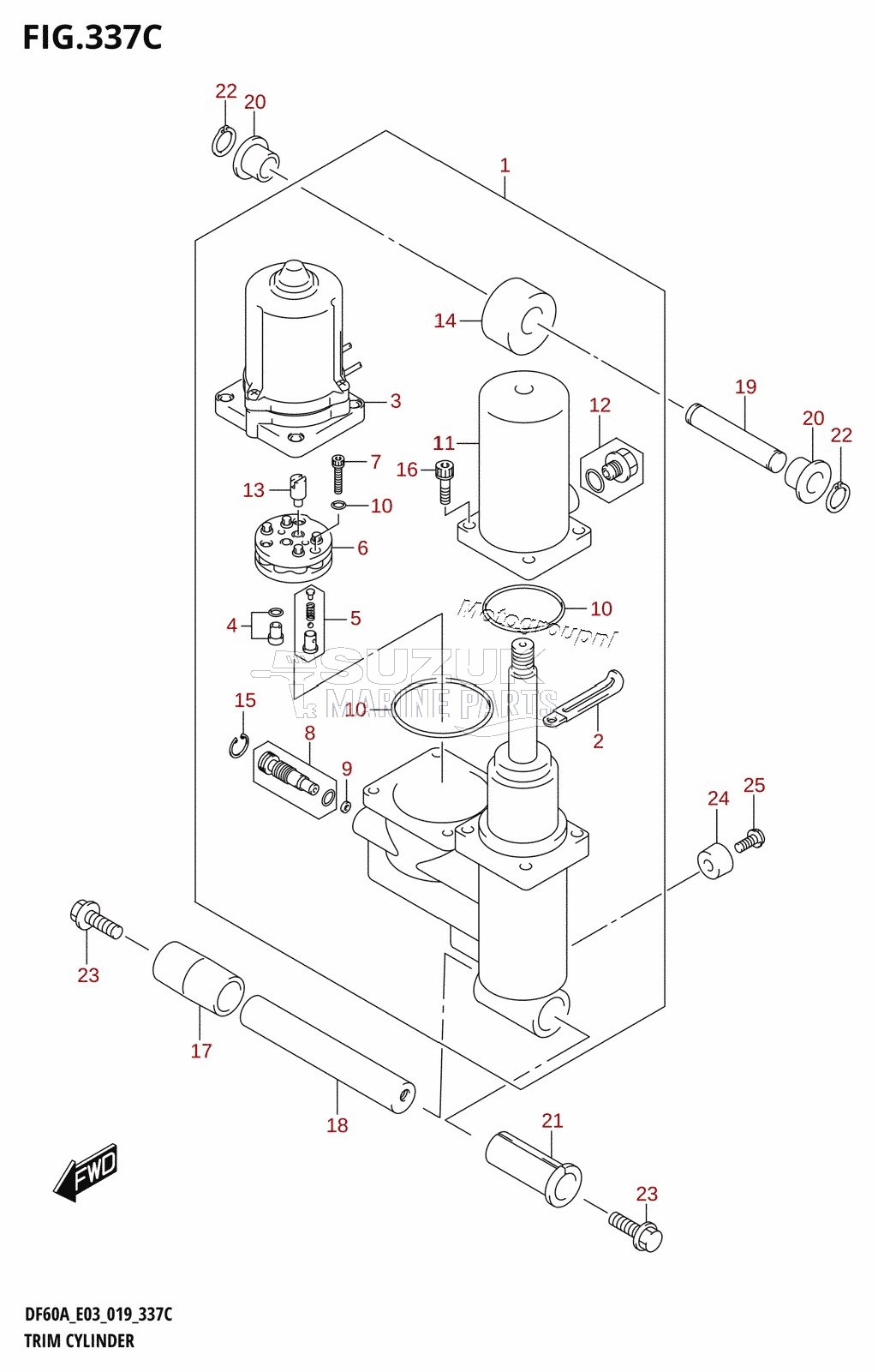 TRIM CYLINDER (DF50AVT,DF60AVT)