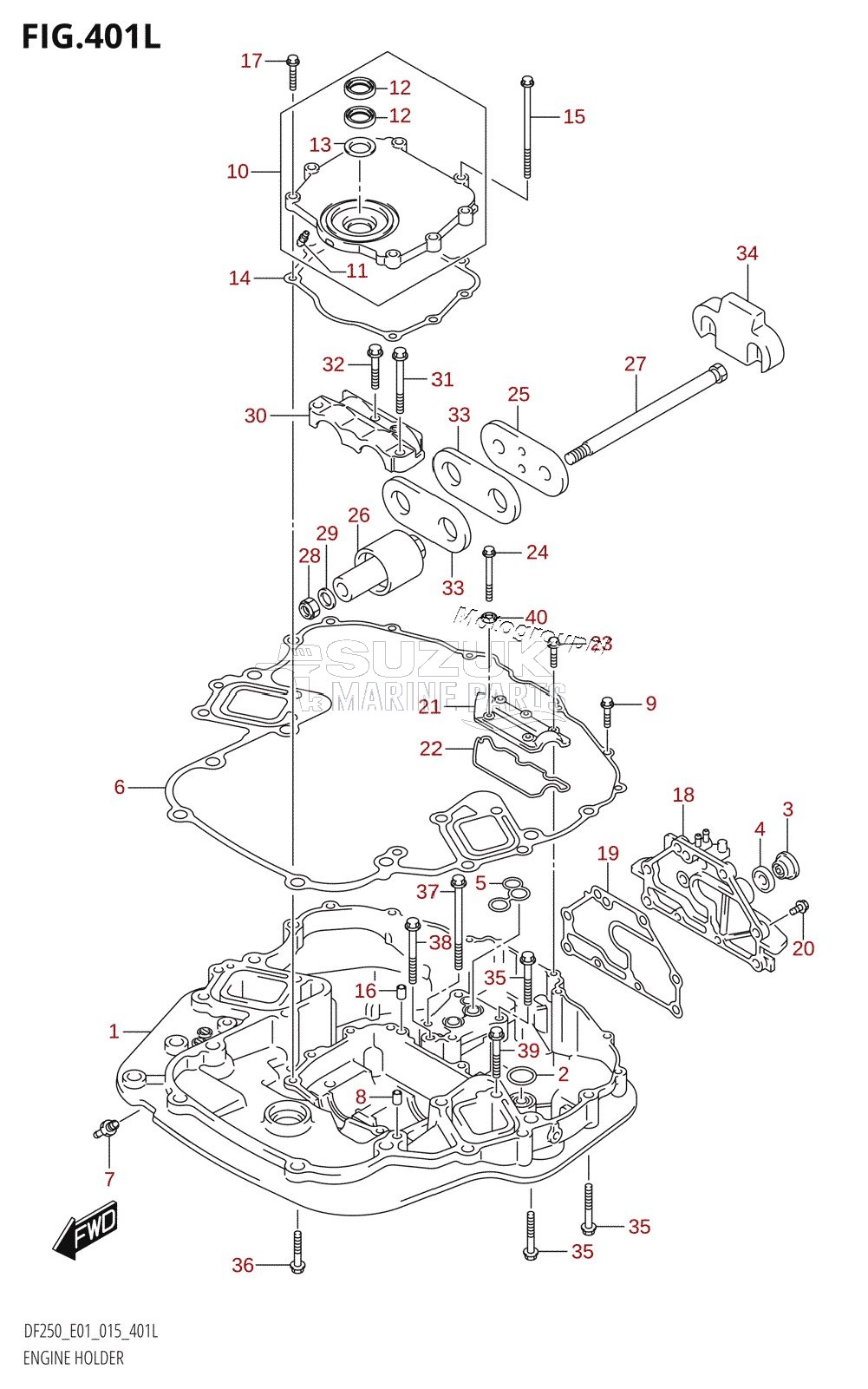 ENGINE HOLDER (DF250Z:E01)