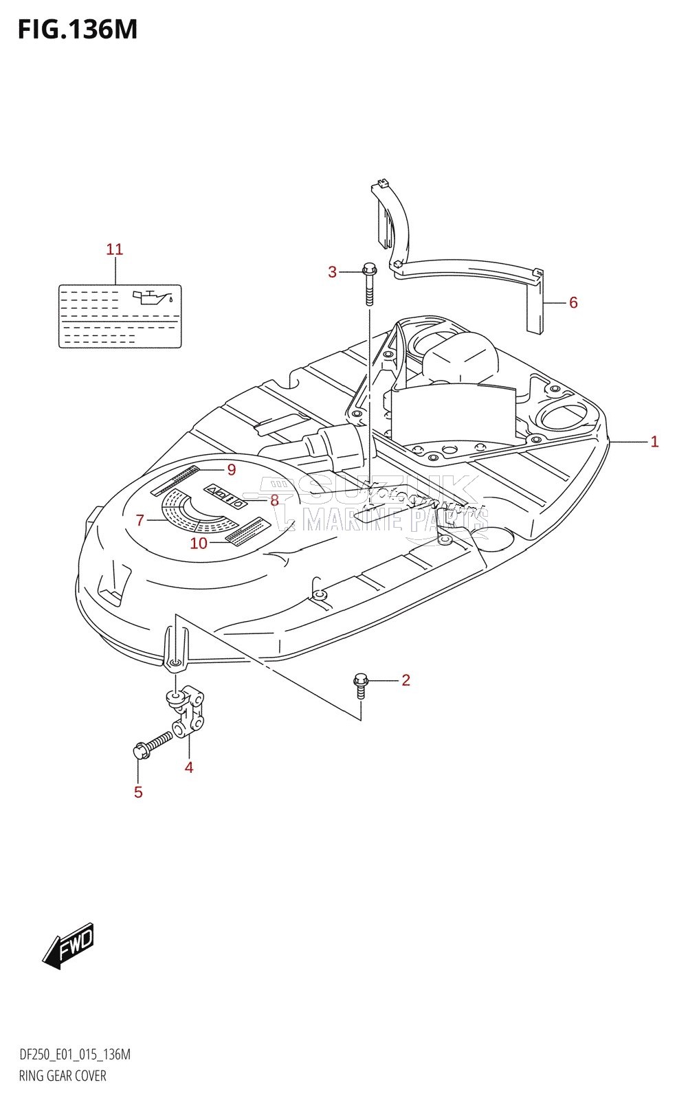 RING GEAR COVER (DF250Z:E40)