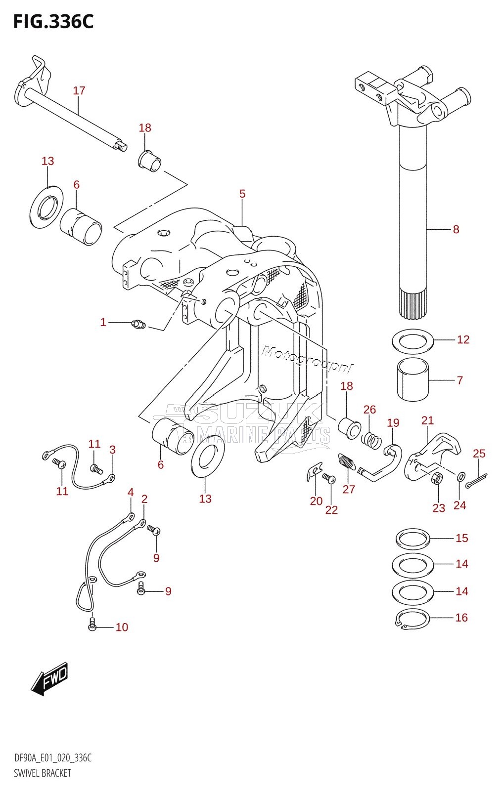 SWIVEL BRACKET (DF70ATH,DF90ATH)