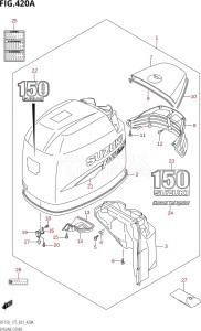 15002Z-110001 (2011) 150hp E01-Gen. Export 1 (DF150Z) DF150Z drawing ENGINE COVER ((DF150T,DF150Z):(K6,K7,K8,K9),DF150WT:(K7,K8,K9))