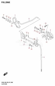 DF30A From 03003F-710001 (P40)  2017 drawing CLUTCH ROD (DF25AQ:P03)