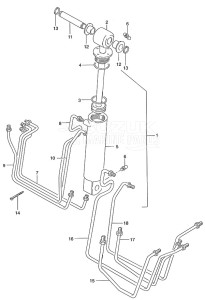 DT 140 drawing Tilt Cylinder (1986 to 1995)