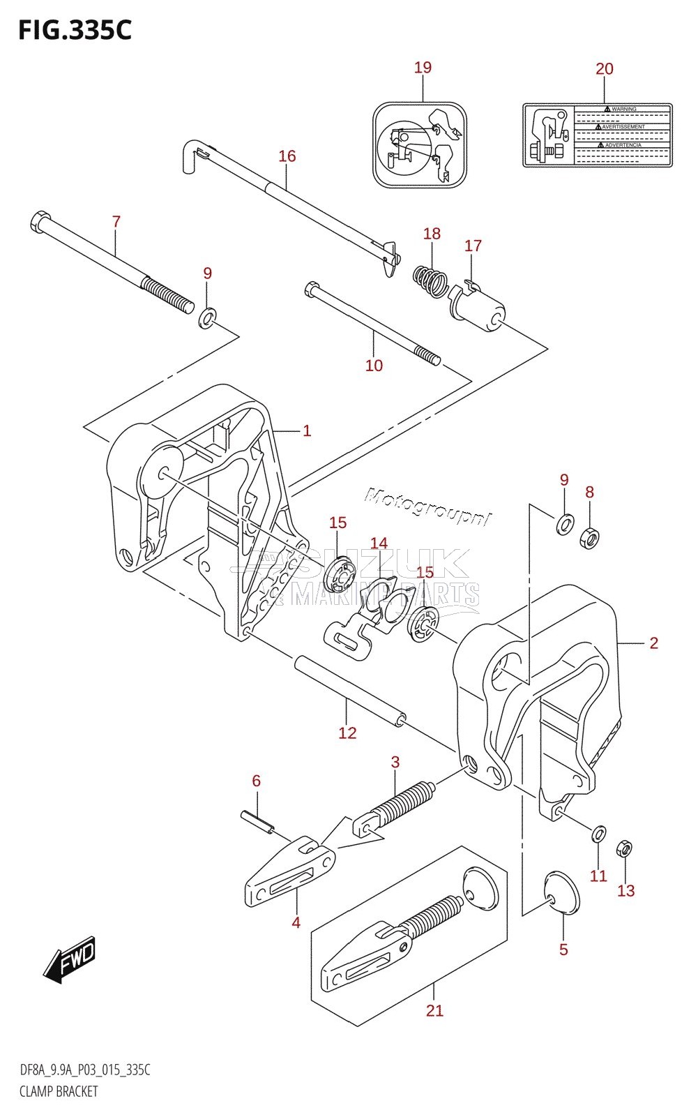 CLAMP BRACKET (DF9.9A:P03)