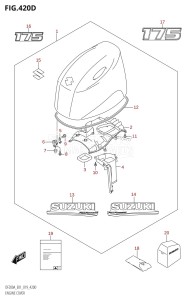 DF150AZ From 15003Z-910001 (E01 E40)  2019 drawing ENGINE COVER (DF175AT,DF175AZ)