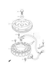 Outboard DF 25 drawing Magneto