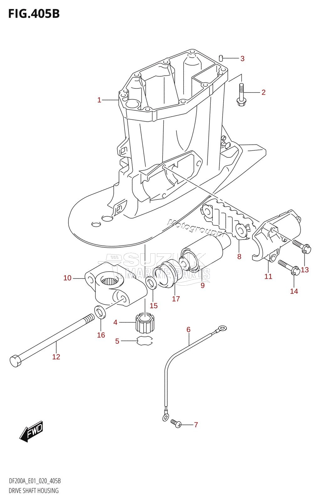 DRIVE SHAFT HOUSING (DF200AZ)