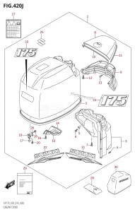 DF175TG From 17502F-610001 (E03)  2016 drawing ENGINE COVER (DF175T:E03)