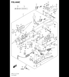 09003F-140001 (2021) 90hp E11 E40-Gen. Export 1-and 2 (DF90ATH    DF90AWQH  DF90AWQH   DF90AWQH    DF90AWQH) DF90A drawing TILLER HANDLE (DF90AWQH)