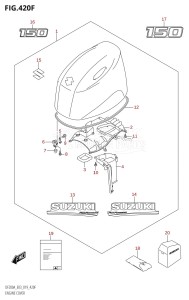 DF200AZ From 20003Z-910001 (E03)  2019 drawing ENGINE COVER (DF150AZ)