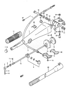 Outboard DT 55 drawing Handle (DT55HTC 1988 to 1991)