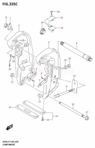 DF200T From 20002F-440001 (E01 - E40)  2024 drawing CLAMP BRACKET (X-TRANSOM,XX-TRANSOM)