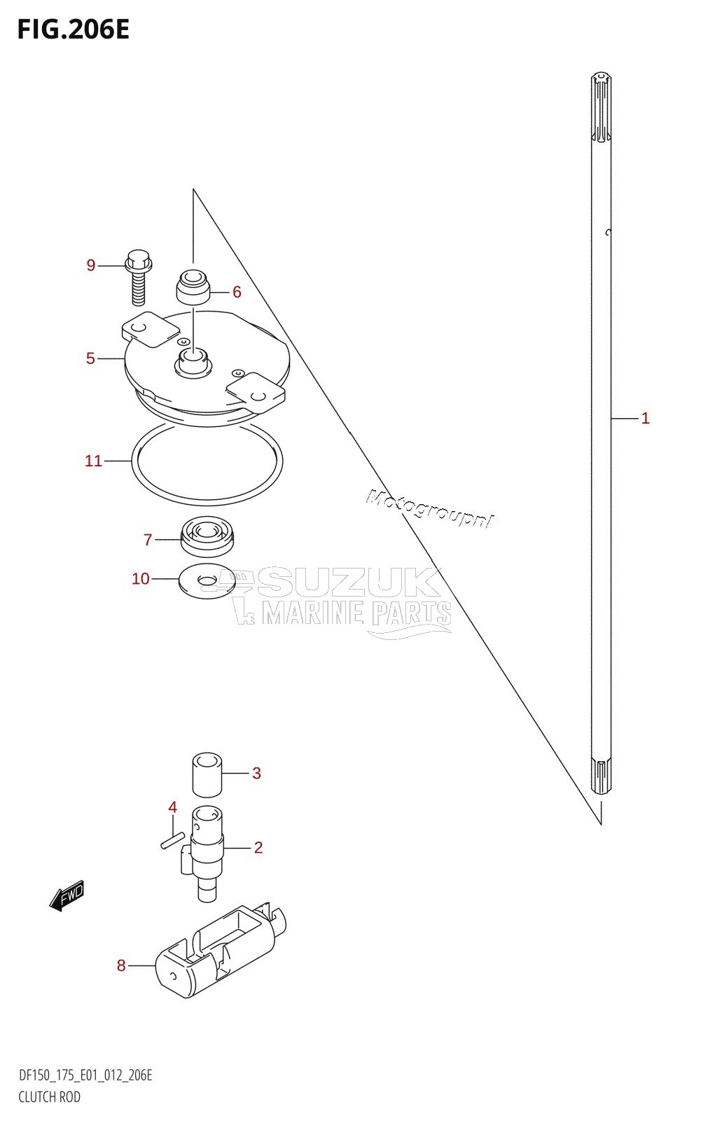 CLUTCH ROD (DF175T:E01)