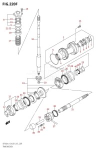 DF140AZ From 14003Z-310001 (E01 E40)  2013 drawing TRANSMISSION (DF115AZ:E40)