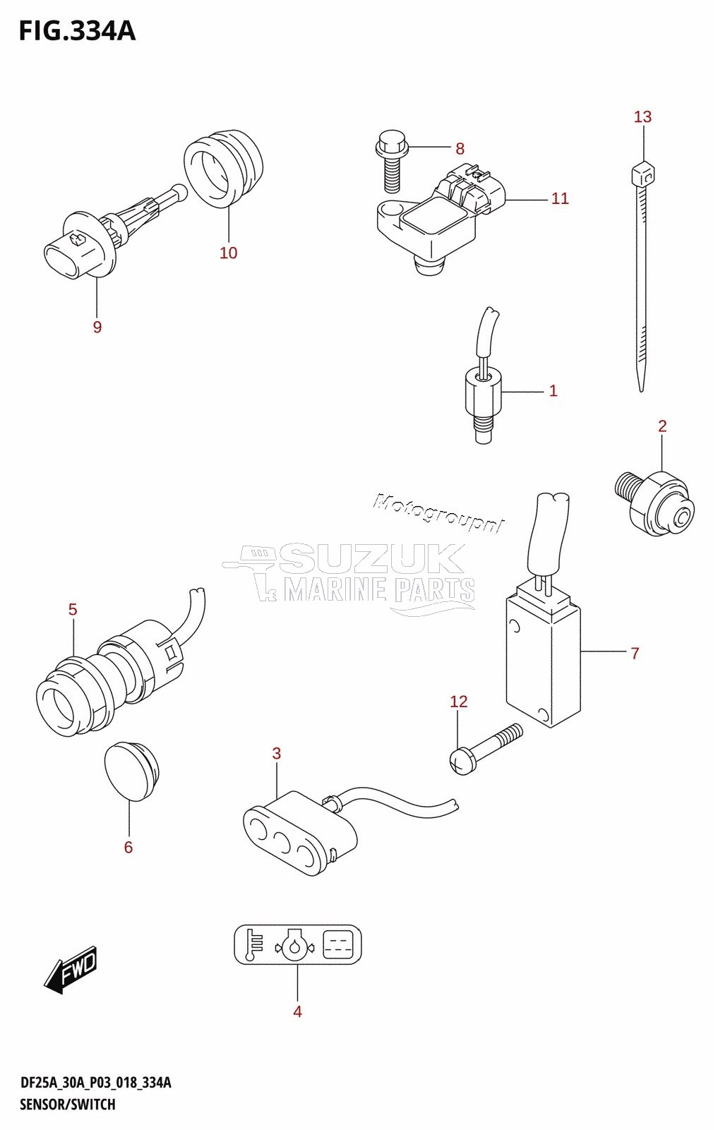 SENSOR /​ SWITCH (DF25A,DF25AQ)