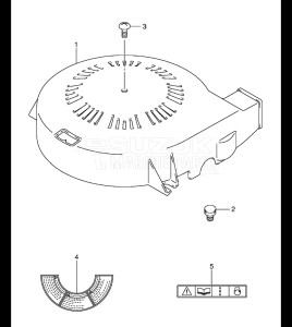  (2003) 115hp - () DF115TL drawing RING GEAR COVER