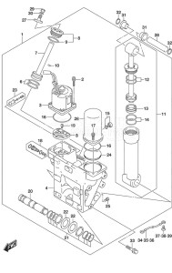 DF 300AP drawing Trim Cylinder w/Transom (X or XX)