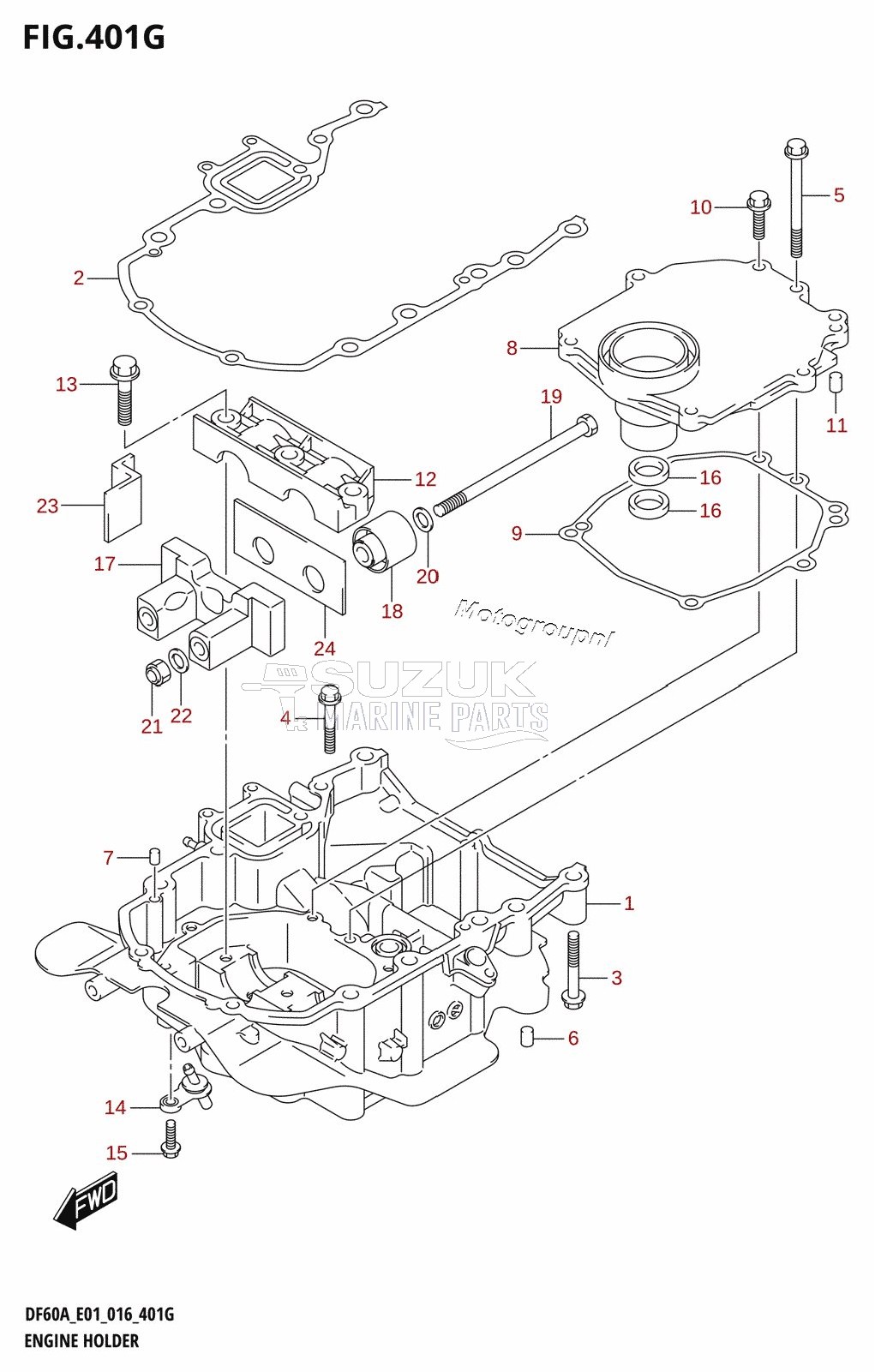 ENGINE HOLDER (DF60A:E01)